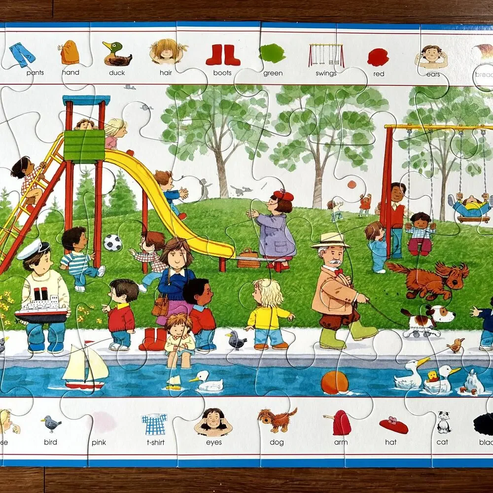 Vintage 1995 Usborne First Words 36 Giant Piece Floor Puzzle